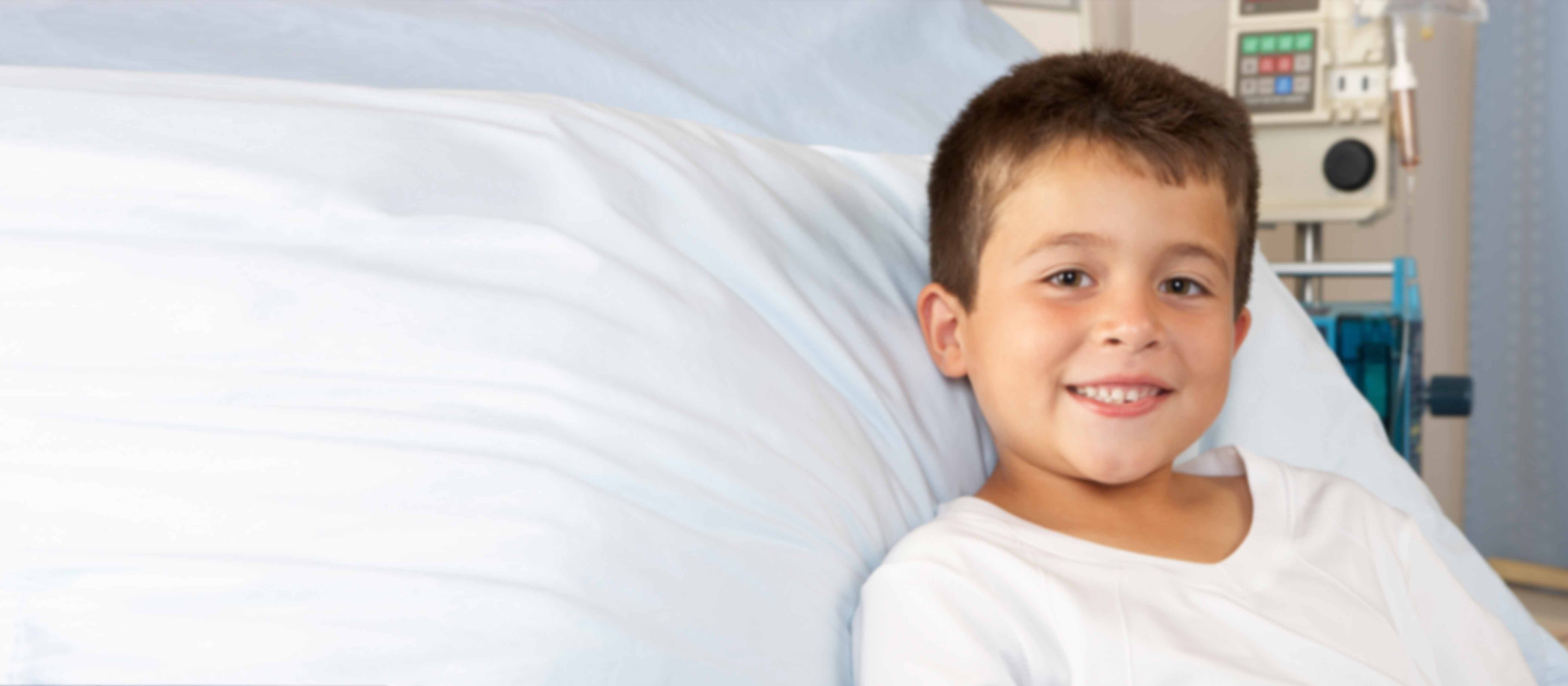 Patient in hospital bed