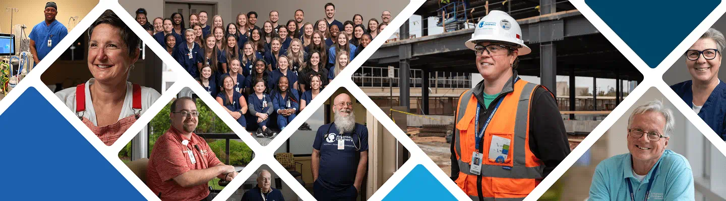 Collage of employees at Arkansas Children's.
