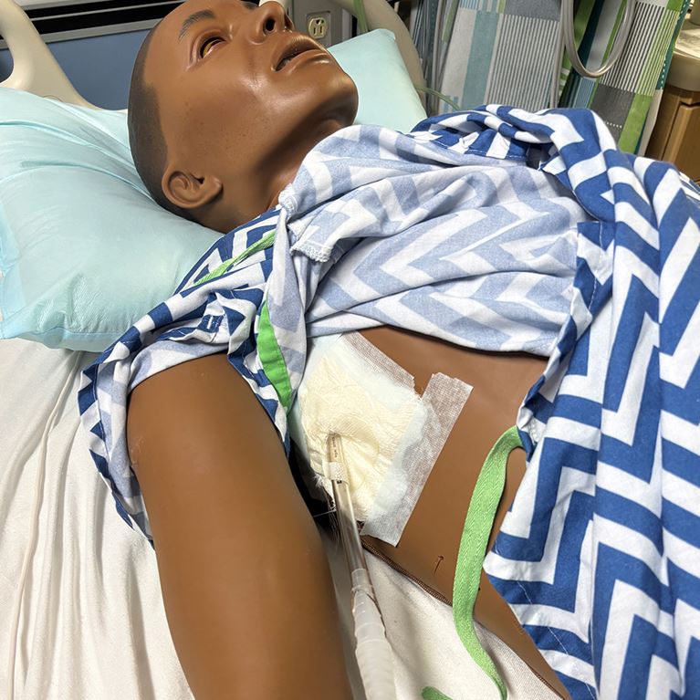 Manikin at the Simulation Center. 