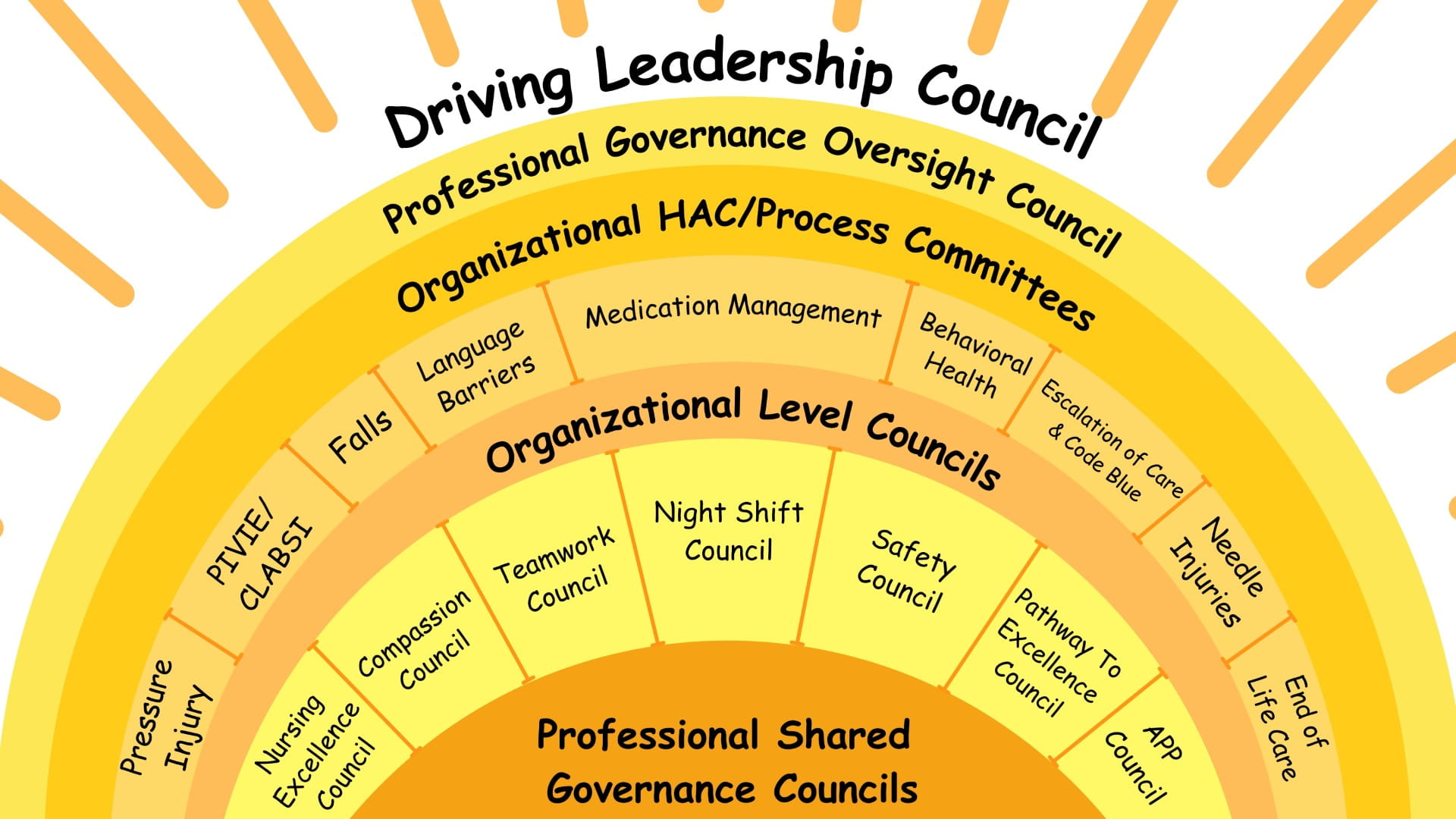 Graphic of shared governance structure.