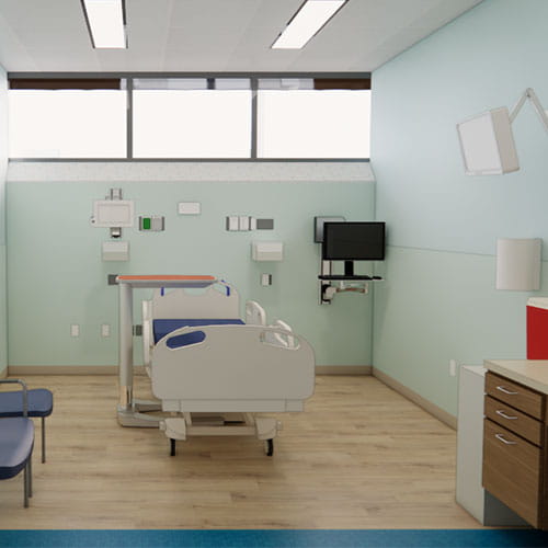 Rendering of PCRU Treatment room.