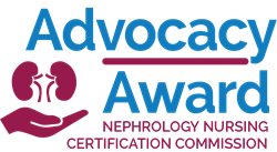 NNCC Award for Nephrology Nursing Certification Advocacy logo