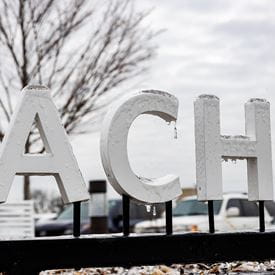 Icy ACH sign