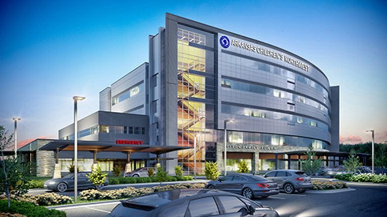 Photo of the Tyson Family Tower in Arkansas Children's Northwest