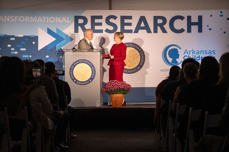  Arkansas Attorney General Tim Griffin and Marcy Doderer, FACHE, Arkansas Children’s president and chief executive officer