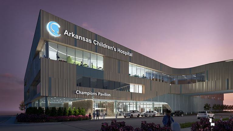 Champions Pavilion at Night