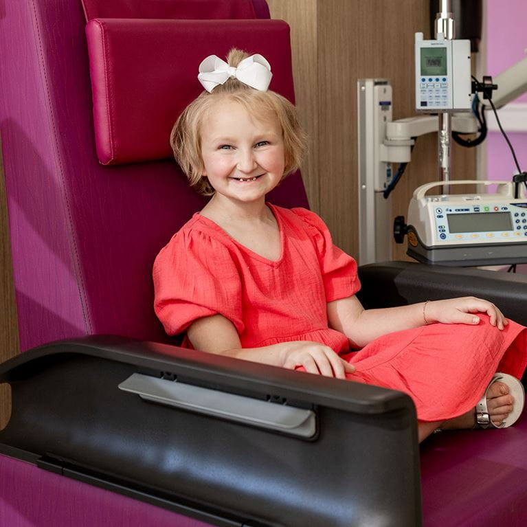 Smiling patient, Gracelyn.